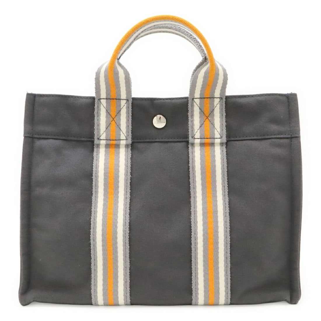 HERMES Fourre-Tout MM Tote PM Bag Handbag 2001 Ginza Store Limited Edition Canvas Gray Orange White: --- Catalog ---Category: SizeSize (HxWxD): 22.5cm x 30cm x 8cm / 8.85'' x 11.81'' x 3.14''Category: DesignType: Handbag, Tote bagColor: Gray, Orange, WhiteGender: Women,MenMaterial: Canvas Category: G