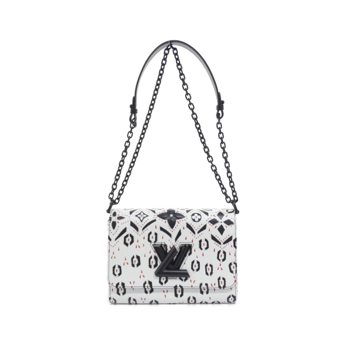 Louis Vuitton Twist MM M50825 Shoulder Bag: --- Catalog ---Category: SizeSize (HxWxD): 17cm x 23cm x 9cm / 6.69'' x 9.05'' x 3.54''Category: DesignType: Shoulder bagColor: Black, BlancGender: Men,WomenMaterial: Leather Leather/Fur Type: Calf