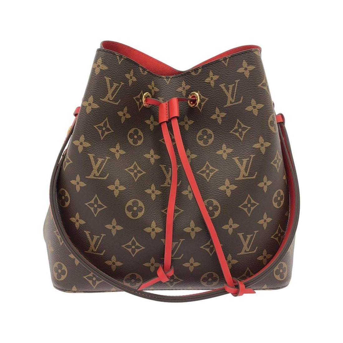 Louis Vuitton Monogram Neo Noe MM M44021 Shoulder Bag: --- Catalog ---Category: SizeSize (HxWxD): 25.5cm x 26cm x 17cm / 10.03'' x 10.23'' x 6.69''Category: DesignType: Shoulder bagColor: Coquelicots, MarronGender: WomenMaterial: Coated canvas Hardware