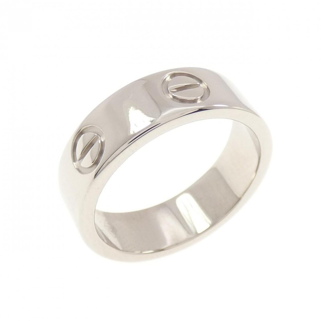 Cartier Love Ring: --- Catalog ---Category: SizeUS Size: 5.5Brand Size: 50Category: DesignType: Band ringGender: WomenMaterial: White gold (18K)Category: GeneralMPN: B4084700Brand: Cartier--- Item List ---Section: