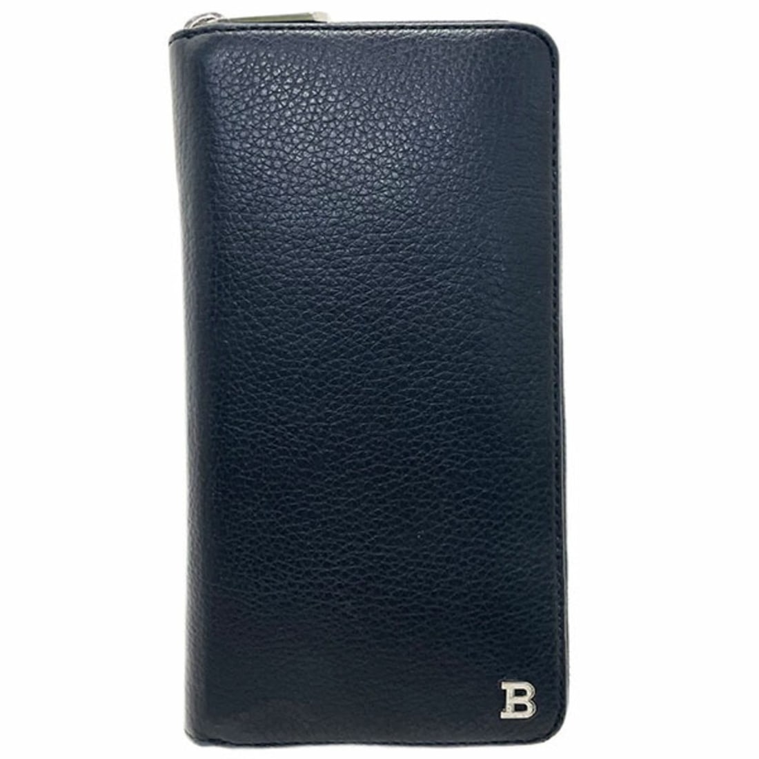 Bally B Round Long Wallet, Leather, Black, Men's Wallet KK-17351: --- Catalog ---Category: SizeSize (HxWxD): 10.5cm x 19.5cm x 2.5cm / 4.13'' x 7.67'' x 0.98''Category: DesignType: Long wallet (bi-fold)Color: BlackGender: MenClosure: ZipperMaterial: Leather