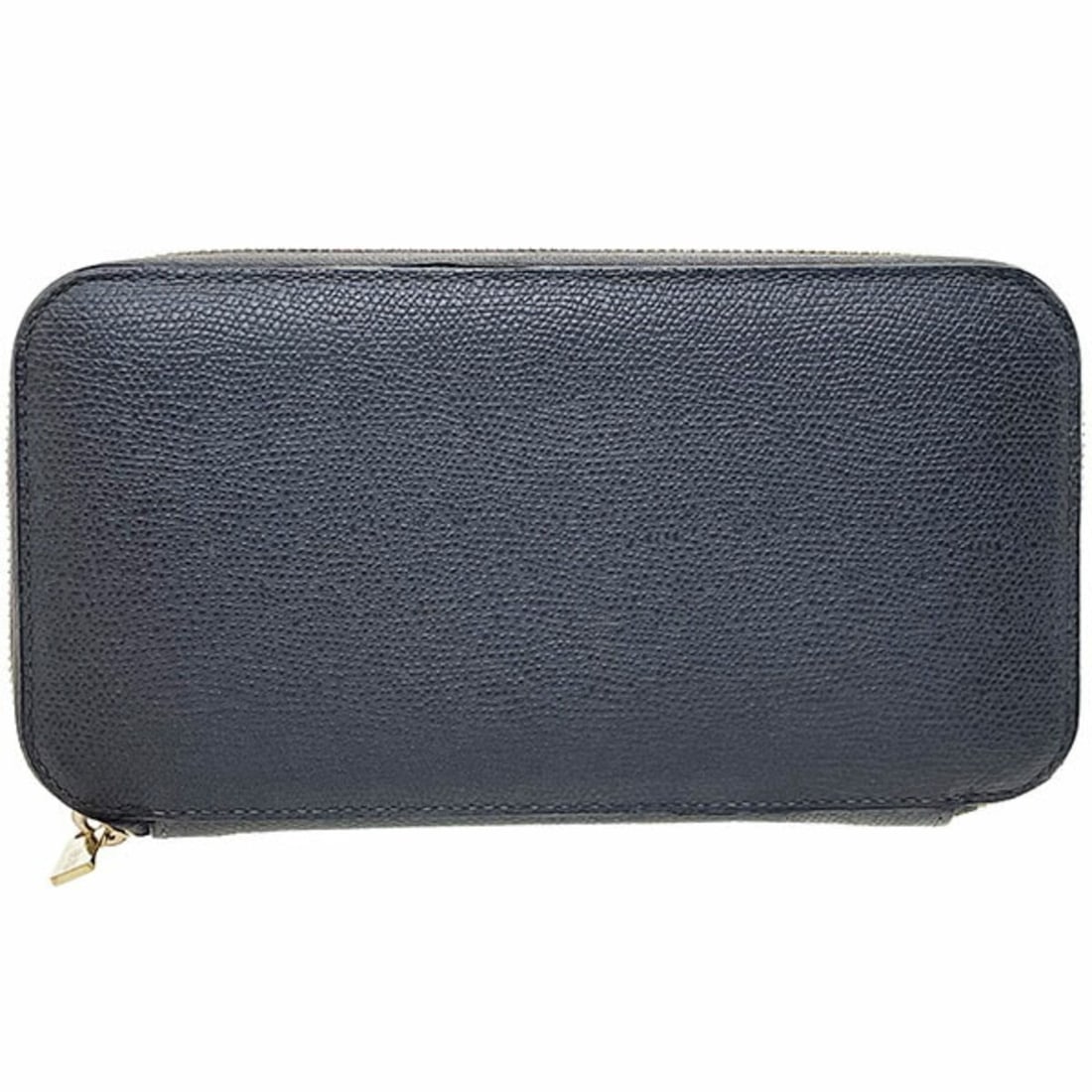 Valextra Zip Purse, 12 Card Slots, Leather, Charcoal Gray, Round Wallet, Men's/Women's/Unisex,: --- Catalog ---Category: SizeSize (HxWxD): 11cm x 21cm x 2.5cm / 4.33'' x 8.26'' x 0.98''Category: DesignType: Coin purse/coin caseColor: Charcoal grayGender: Men,WomenMaterial: Leather Category: Gene