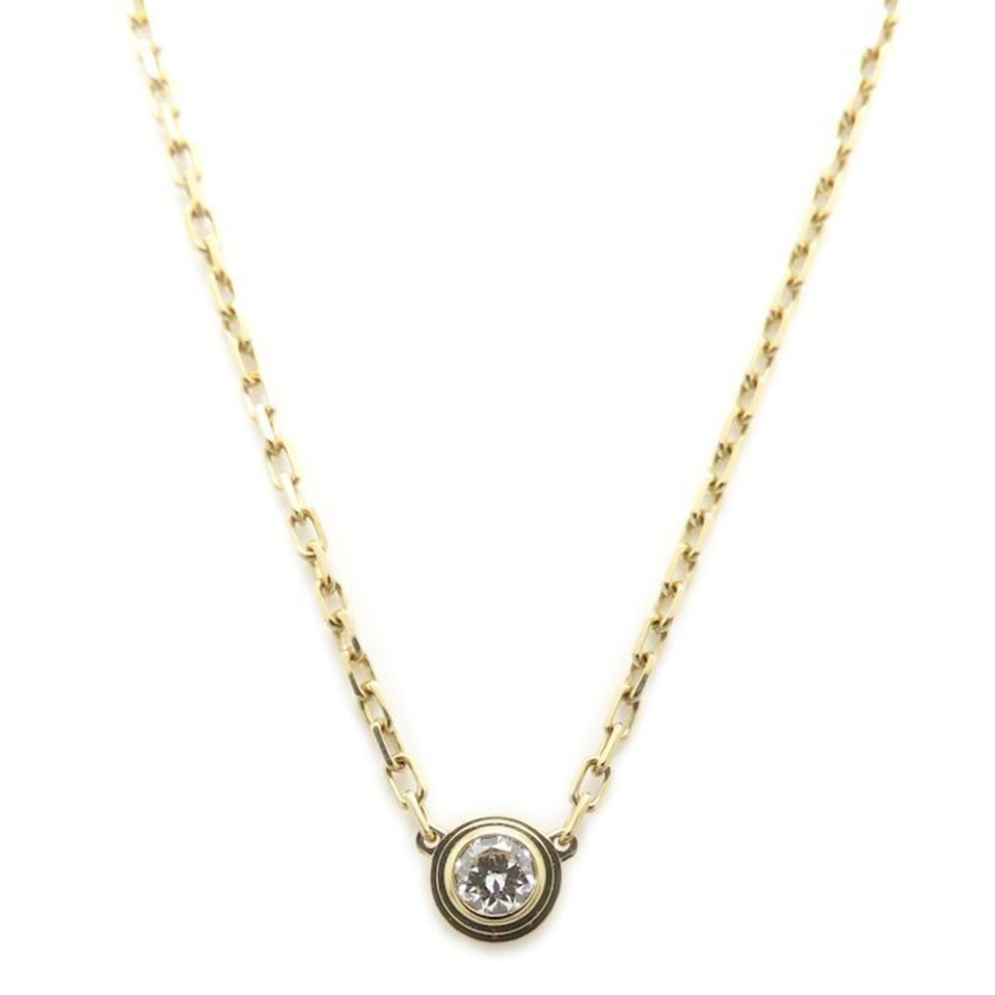 CARTIER Diamants Légers SM Necklace, 1P Diamond, 18K Yellow Gold, Women's /295600 (1 of 9)