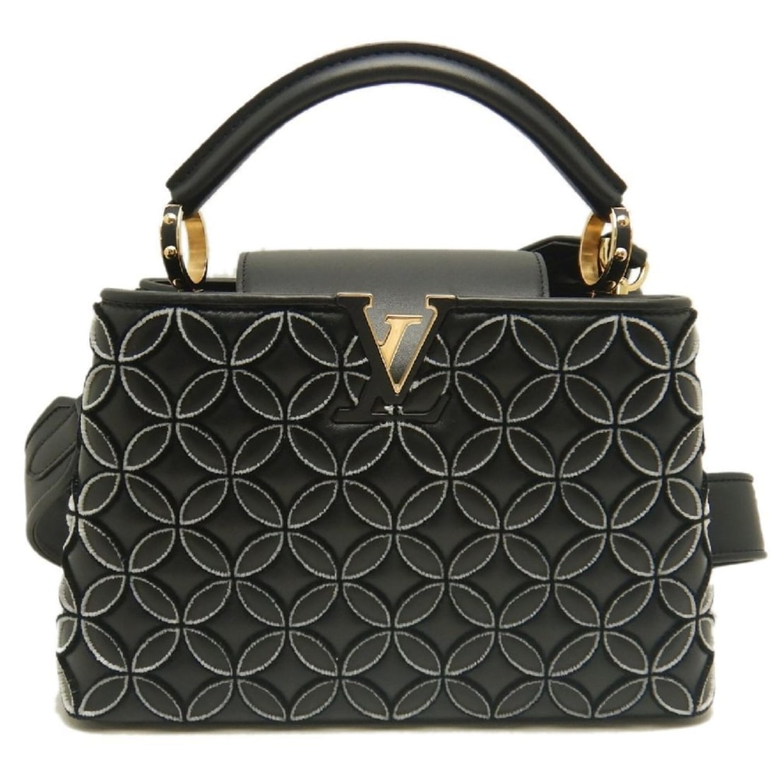 LOUIS VUITTON Louis Vuitton Monogram Flower Capucines BB M57188 Handbag Noir Women's /253896 (1 of 20)