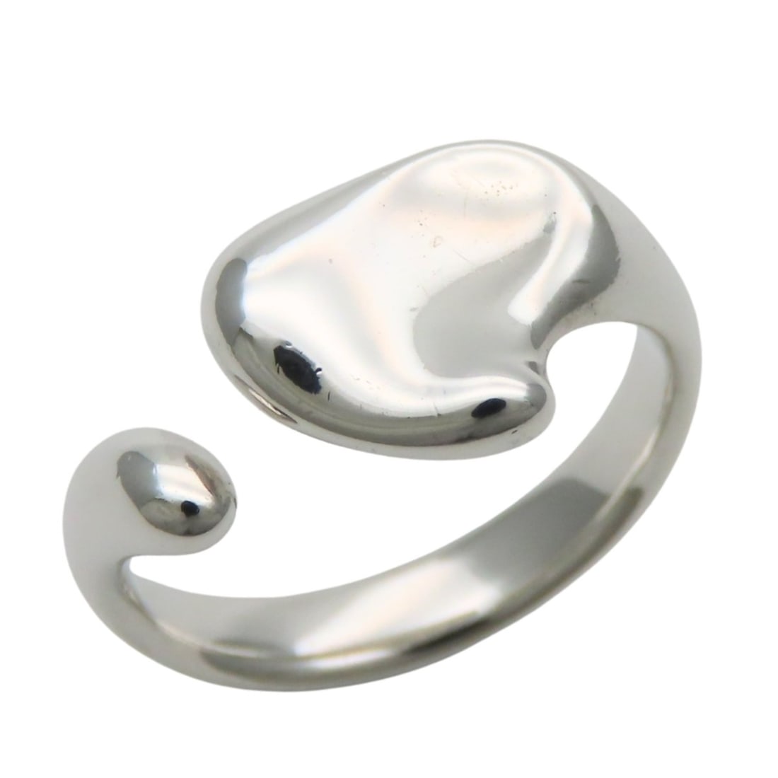 Tiffany & Co. Full Heart Ring, Sterling Silver 925, Elsa Peretti Design, Women's. (1 of 11)