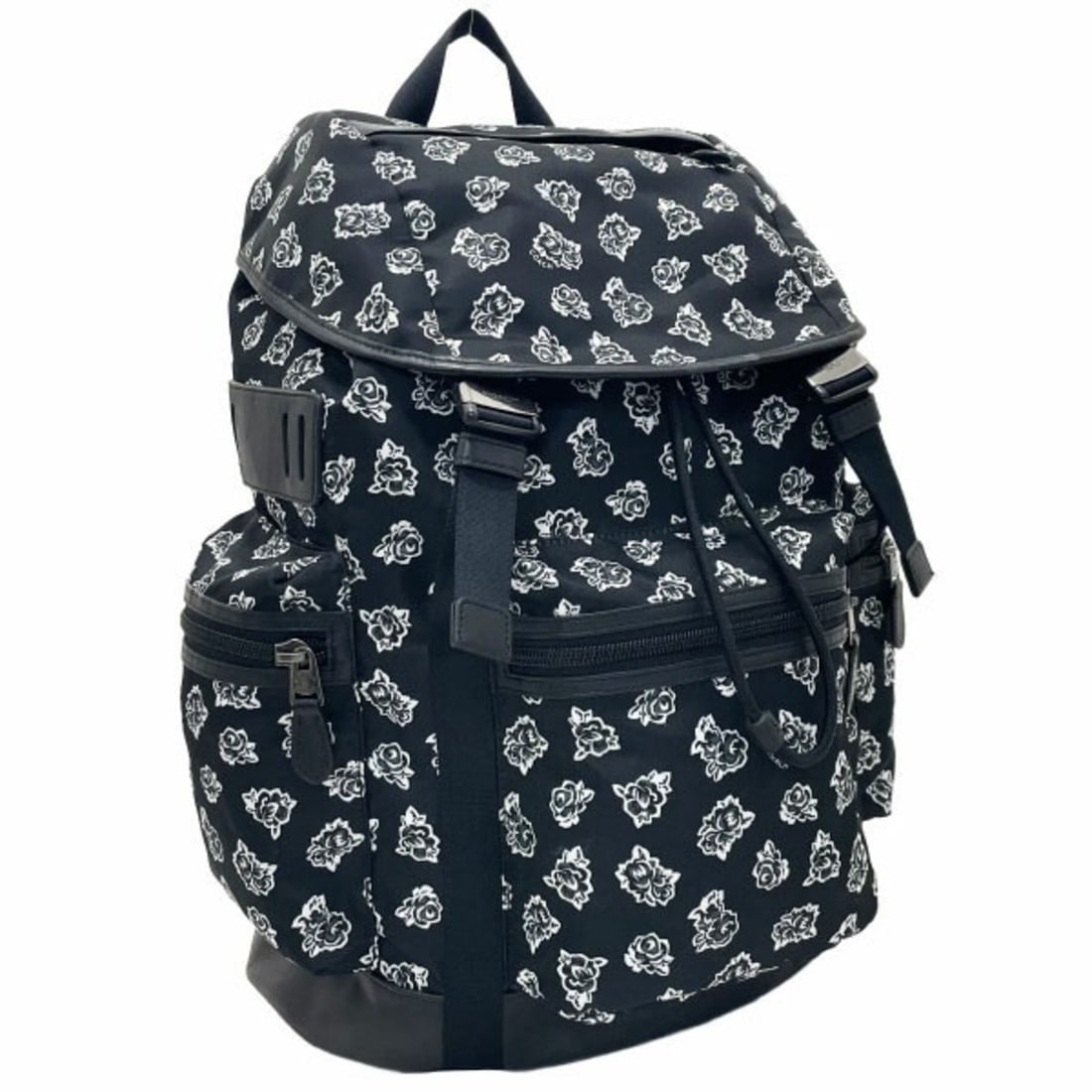 Coach Flower Terrain Trek Backpack, Nylon Leather, Black, F57476, COACH Floral Daypack, Men's,: --- Catalog ---Category: SizeSize (HxWxD): 42cm x 32cm x 16cm / 16.53'' x 12.59'' x 6.29''Strap Length: 50cm - 90cm / 19.68'' - 35.43''Handle Length: 17cm / 6.69''Category: DesignType: BackpackColor: 