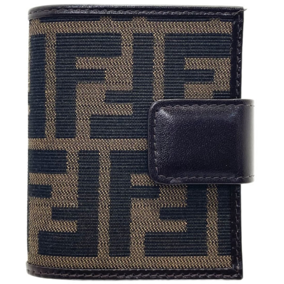 Fendi Zucca Card Case, Holder, Canvas and Leather, Khaki, Black, Dark Brown, 07 02653 FENDI FF: --- Catalog ---Category: DesignType: Card caseColor: Black, Dark brown, KhakiGender: Women,MenMaterial: Canvas , Leather Category: GeneralBrand: FendiCategory: Physical PropertiesSize (HxWxD): 10cm x 