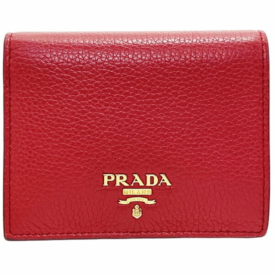Prada Bi-fold Wallet, Leather, Rosso Red and Navy, 1MV204 PRADA Bi-color Compact RR-16920: --- Catalog ---Category: SizeSize (HxWxD): 9cm x 11.2cm x 2cm / 3.54'' x 4.4'' x 0.78''Category: DesignType: Wallet (bi-fold)Color: Navy, Red colorGender: WomenMaterial: Leather Category: GeneralBrand