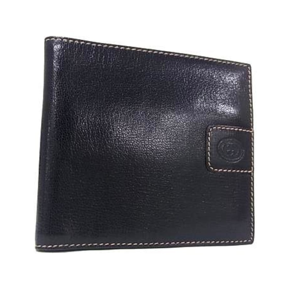 GUCCI Bi-fold Wallet, Old Gucci, 034-114-0503, Black Leather, Men's: --- Catalog ---Category: SizeSize (HxWxD): 9.9cm x 11cm x 6.00mm / 3.89'' x 4.33'' x 0.23''Category: DesignType: Wallet (bi-fold)Color: BlackGender: Men,WomenMaterial: Leather Category: GeneralMPN: 03