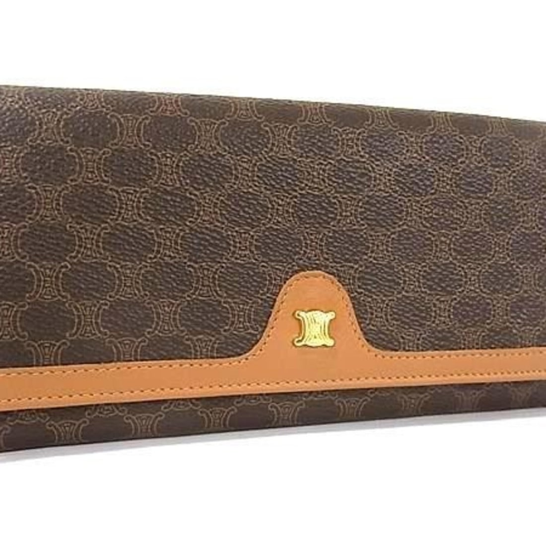 CELINE Celine Long Wallet Macadam Pattern M12 Brown x Leather Women's Bi-fold: --- Catalog ---Category: SizeSize (HxWxD): 10cm x 18.6cm x 2cm / 3.93'' x 7.32'' x 0.78''Category: DesignType: Long wallet (bi-fold)Color: BrownGender: Women,MenMaterial: PVC , Leather Category: Gener