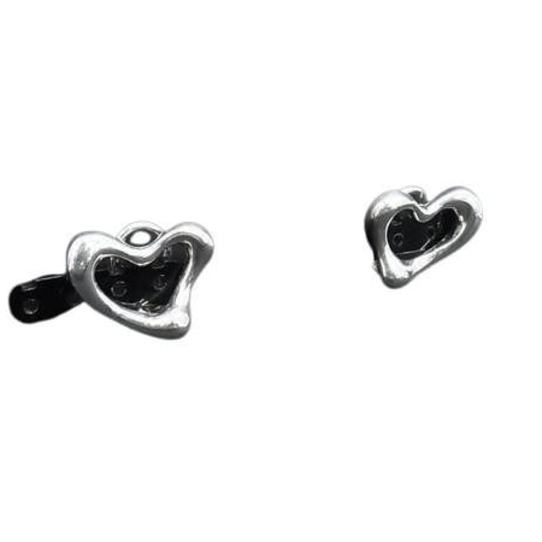 TIFFANY & Co. Tiffany Elsa Peretti Heart Earrings, Sterling Silver (SV925), Clip-on Style, Women's: --- Catalog ---Category: SizeSize (HxWxD): 21.00mm x 16.00mm / 0.83'' x 0.63''Category: DesignType: Clip earringsColor: SilverGender: WomenMaterial: Silver 925Category: GeneralBrand: Tiffany--- Item L