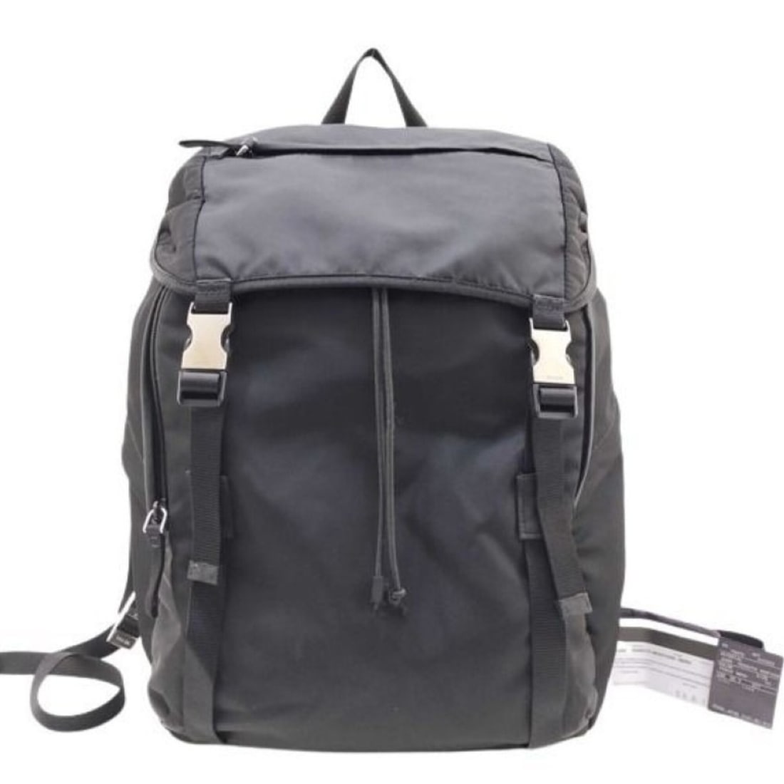 PRADA Triangle Backpack 2VZ062 Black Nylon Men's and Women's: --- Catalog ---Category: SizeSize (HxWxD): 40.5cm x 30cm x 12cm / 15.94'' x 11.81'' x 4.72''Category: DesignType: BackpackColor: BlackGender: Men,WomenMaterial: Nylon Category: GeneralMPN: 2VZ062Brand