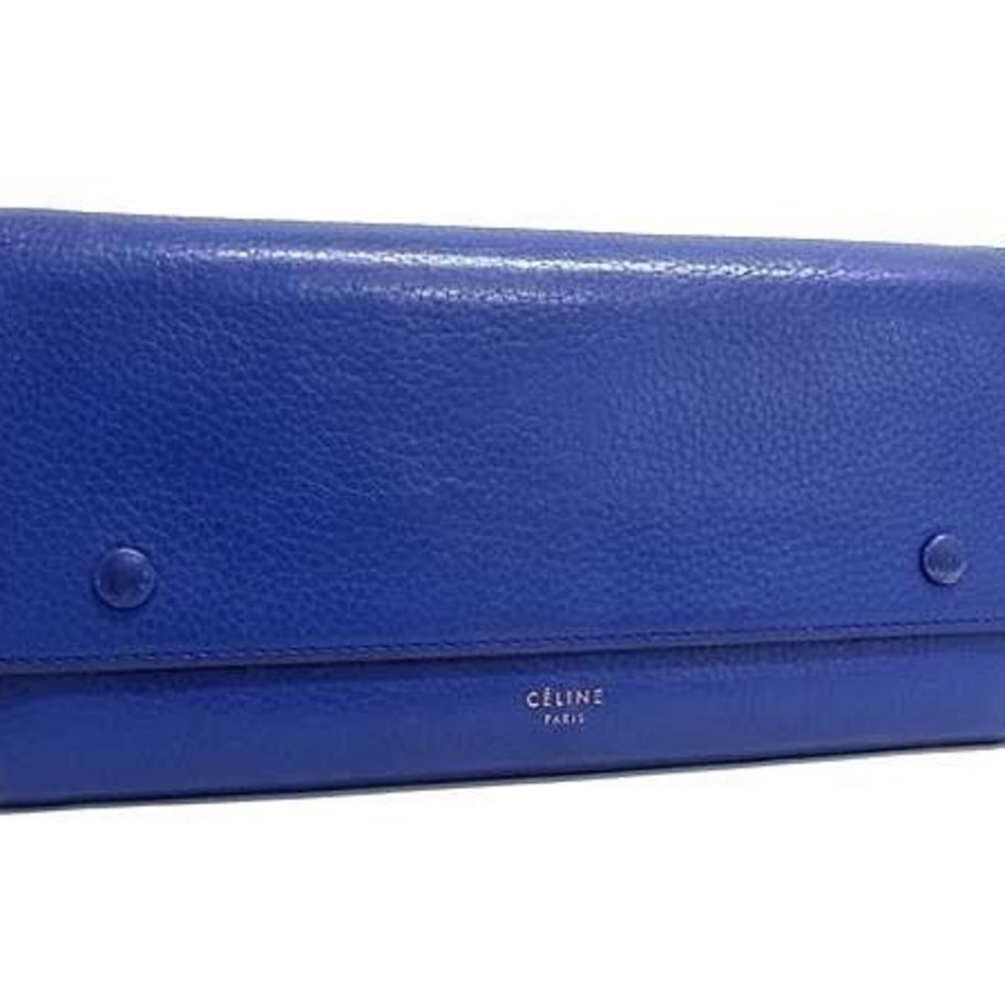 CELINE Celine Long Wallet, Multifunction, Blue Leather, Bi-fold, Men's/Women's: --- Catalog ---Category: SizeSize (HxWxD): 10cm x 19.7cm x 2cm / 3.93'' x 7.75'' x 0.78''Category: DesignType: Long wallet (bi-fold)Color: BlueGender: Men,WomenMaterial: Leather Category: GeneralBrand