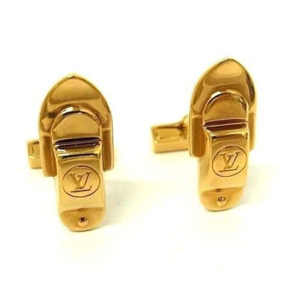 LOUIS VUITTON Cufflinks, Bouton de Manchette Cellure, M64497, Gold Ag925, Men's Cufflinks/Cuff (1 of 9)