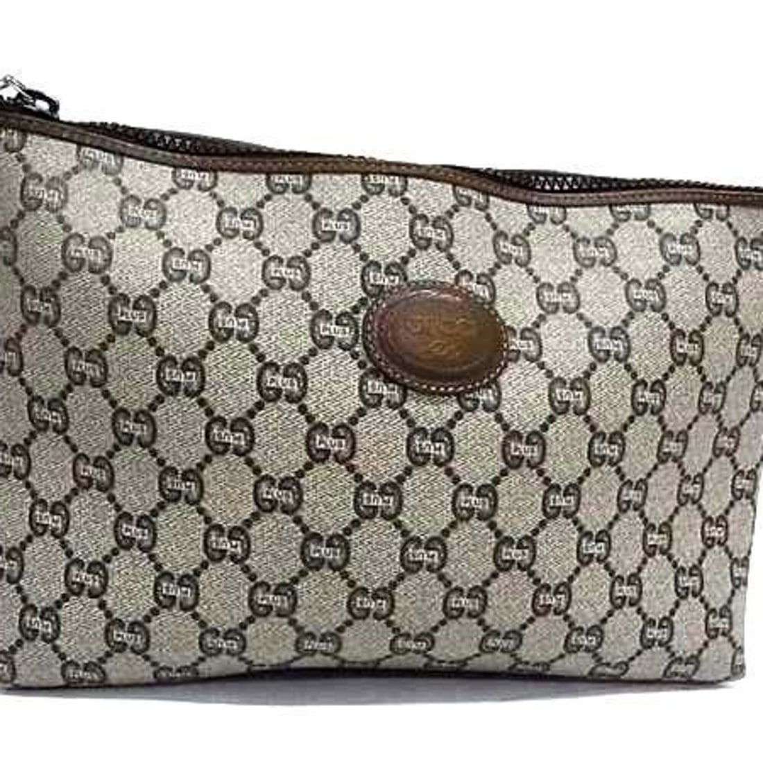 GUCCI Clutch Bag, Old Gucci, Gucci Plus, Beige x Brown Leather, Men's & Women's (1 of 10)