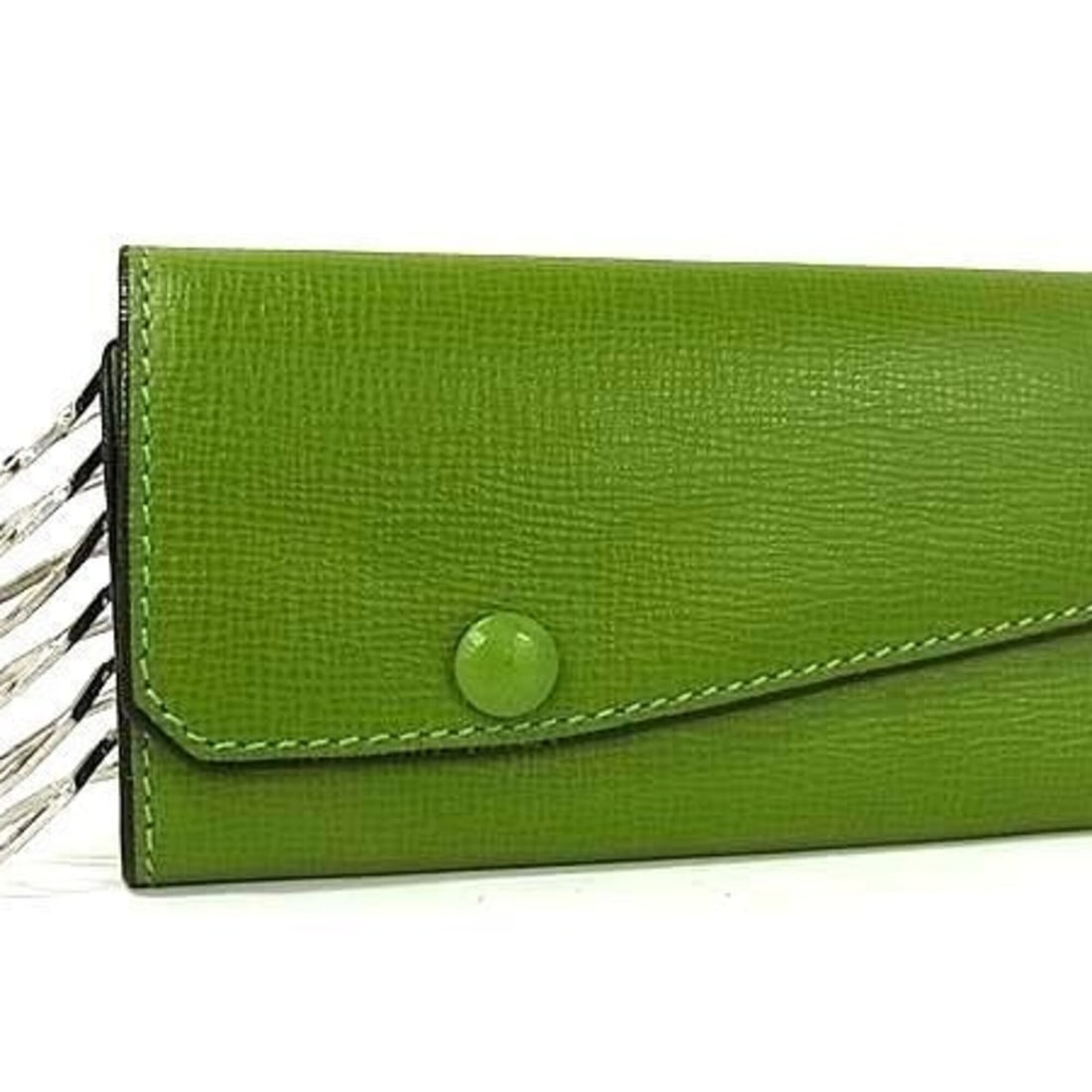 Valextra Key Case, Green Leather, Men's/Women's, 6-Key Holder (1 of 10)
