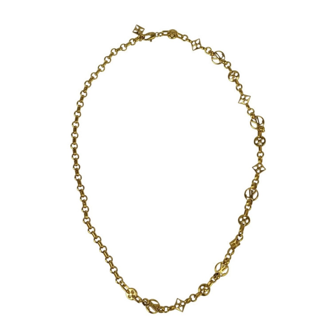 LOUIS VUITTON Louis Vuitton Necklace Collier Crazy in Lock M00371 Gold Metal Women's (1 of 8)