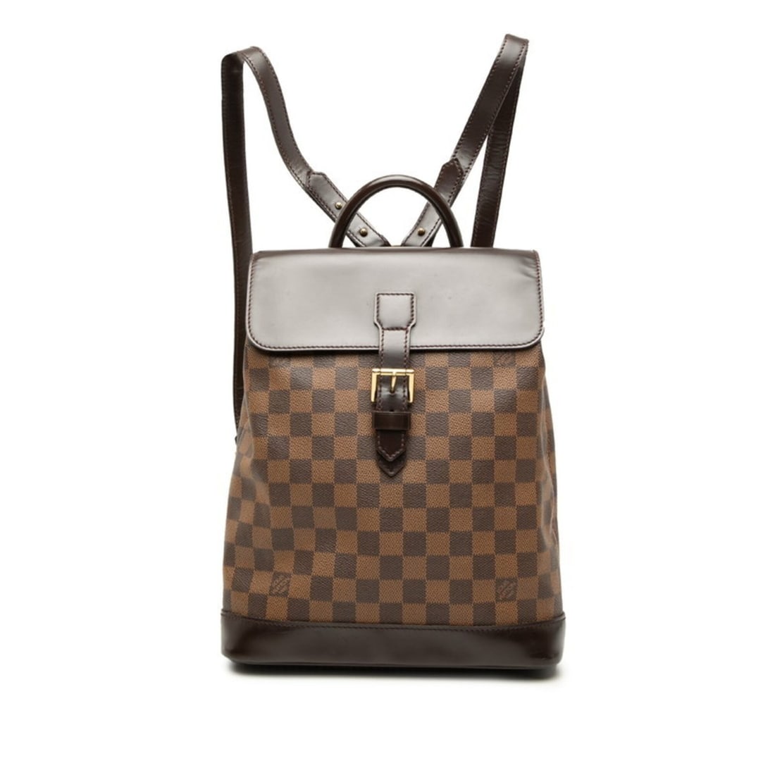 Louis Vuitton Damier Soho Backpack N51132 Brown Leather Women's LOUIS VUITTON: --- Catalog ---Category: SizeSize (HxWxD): 31cm x 24cm x 9cm / 12.2'' x 9.44'' x 3.54''Category: DesignType: BackpackColor: BrownGender: WomenMaterial: PVC , Leather Category: GeneralMPN: N51132Brand: