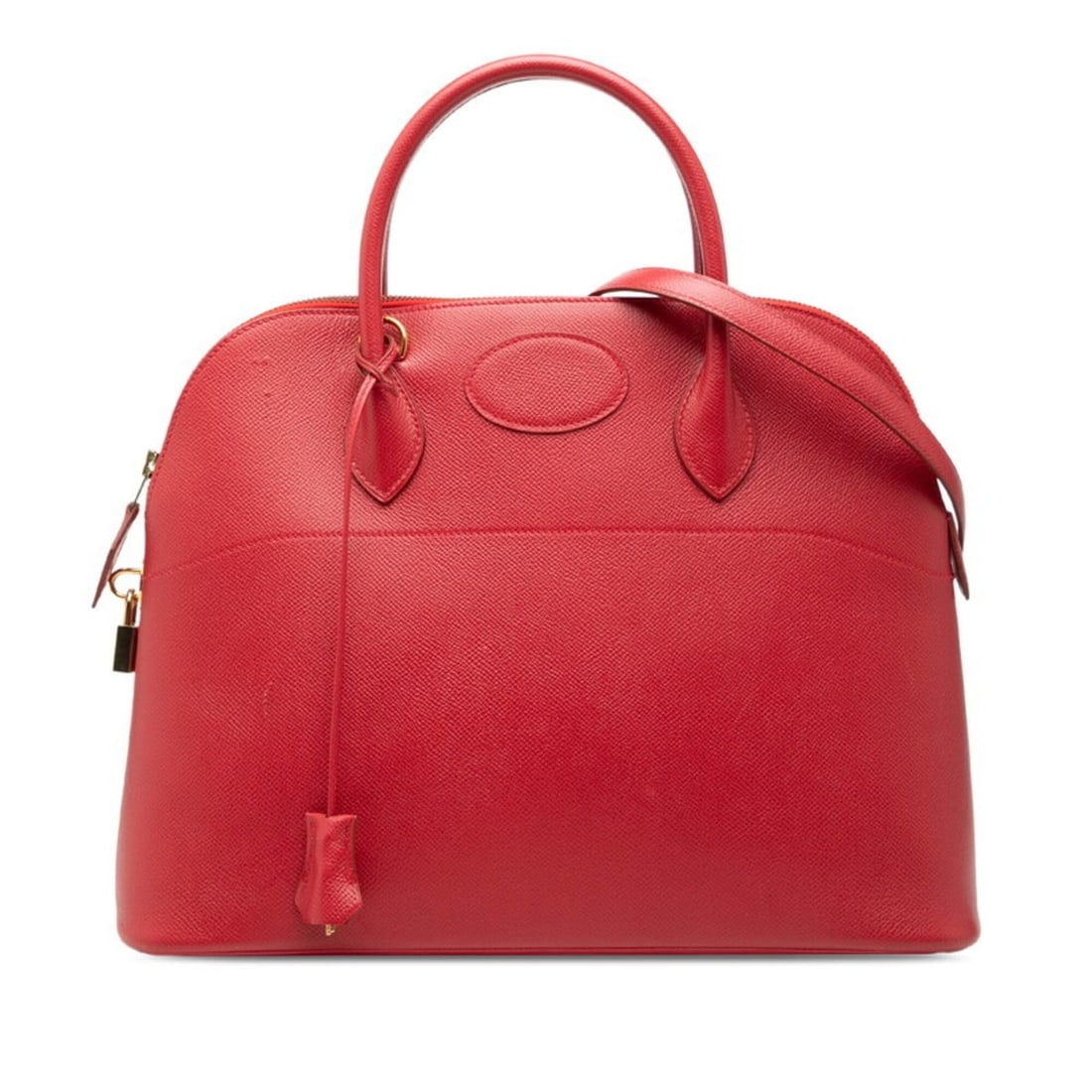 Hermes Bolide 37 Handbag Shoulder Bag 2-Way Vermilion Red Courchevel Leather Women's HERMES (1 of 10)