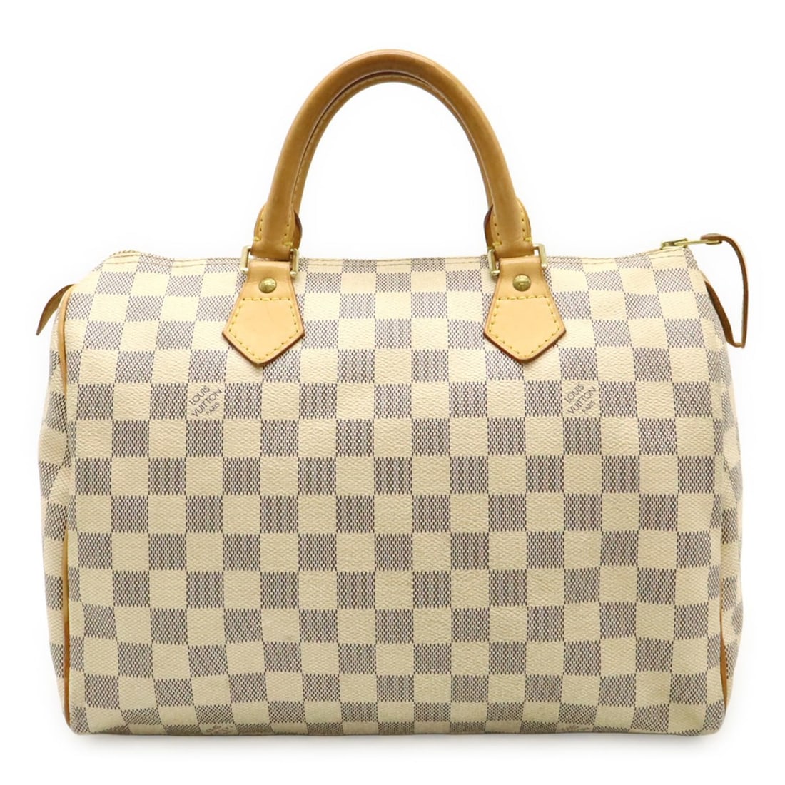LOUIS VUITTON Damier Azur Speedy 30 Handbag N41533: --- Catalog ---Category: SizeSize (HxWxD): 21.5cm x 30.5cm x 17.5cm / 8.46'' x 12'' x 6.88''Category: DesignType: Boston bag, HandbagColor: IvoryGender: WomenMaterial: Damier Azur , Canvas , PVC , Coa