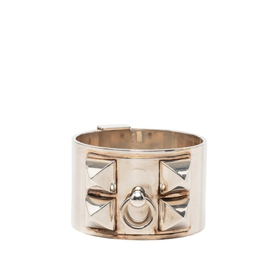 Hermes Collier de Chien GM Bracelet Bangle Size LG SV925 Silver Women's HERMES (1 of 9)