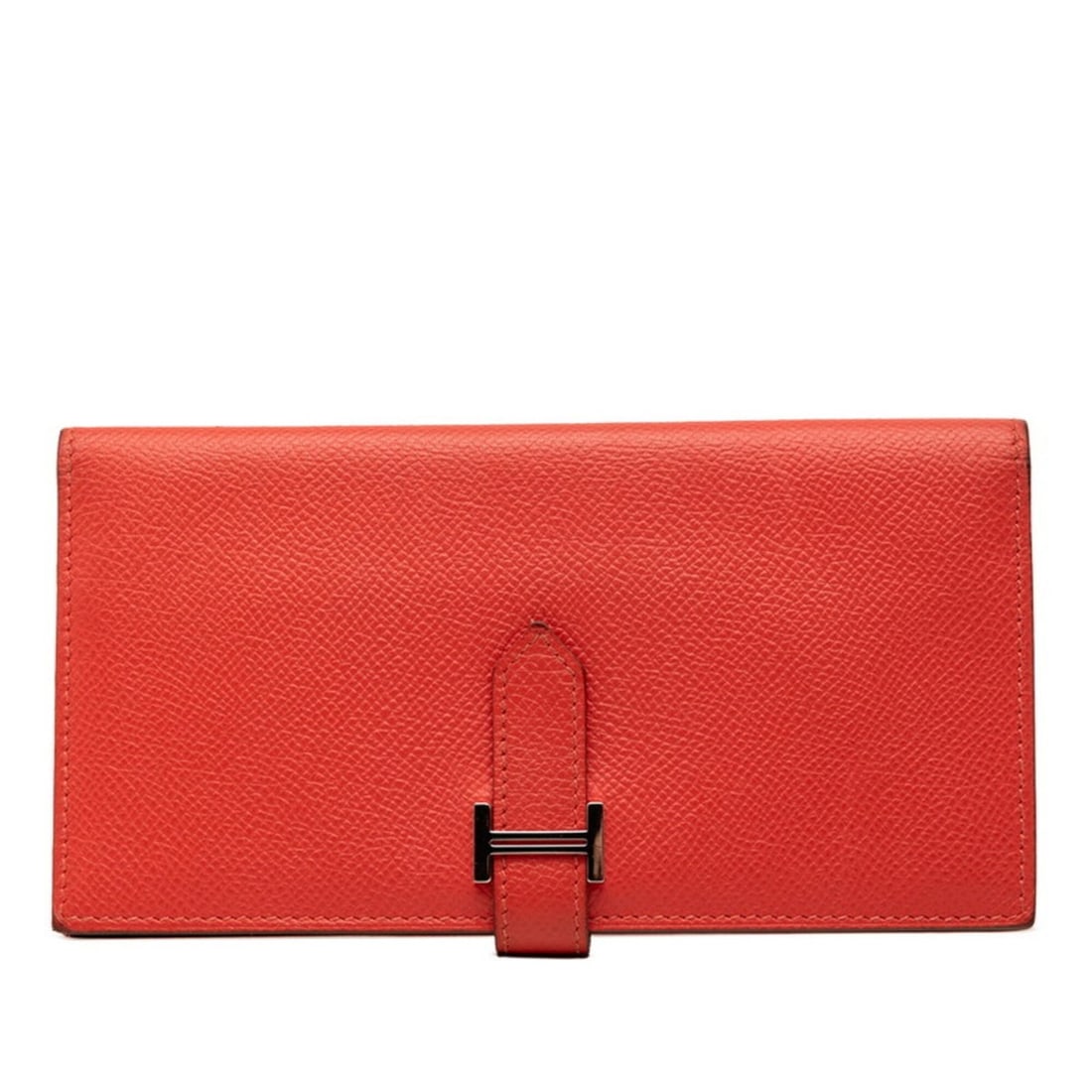 Hermes Bearn Soufflé Long Wallet, Rose Jaipur Red, Veau Epsom Leather, Women's HERMES (1 of 10)