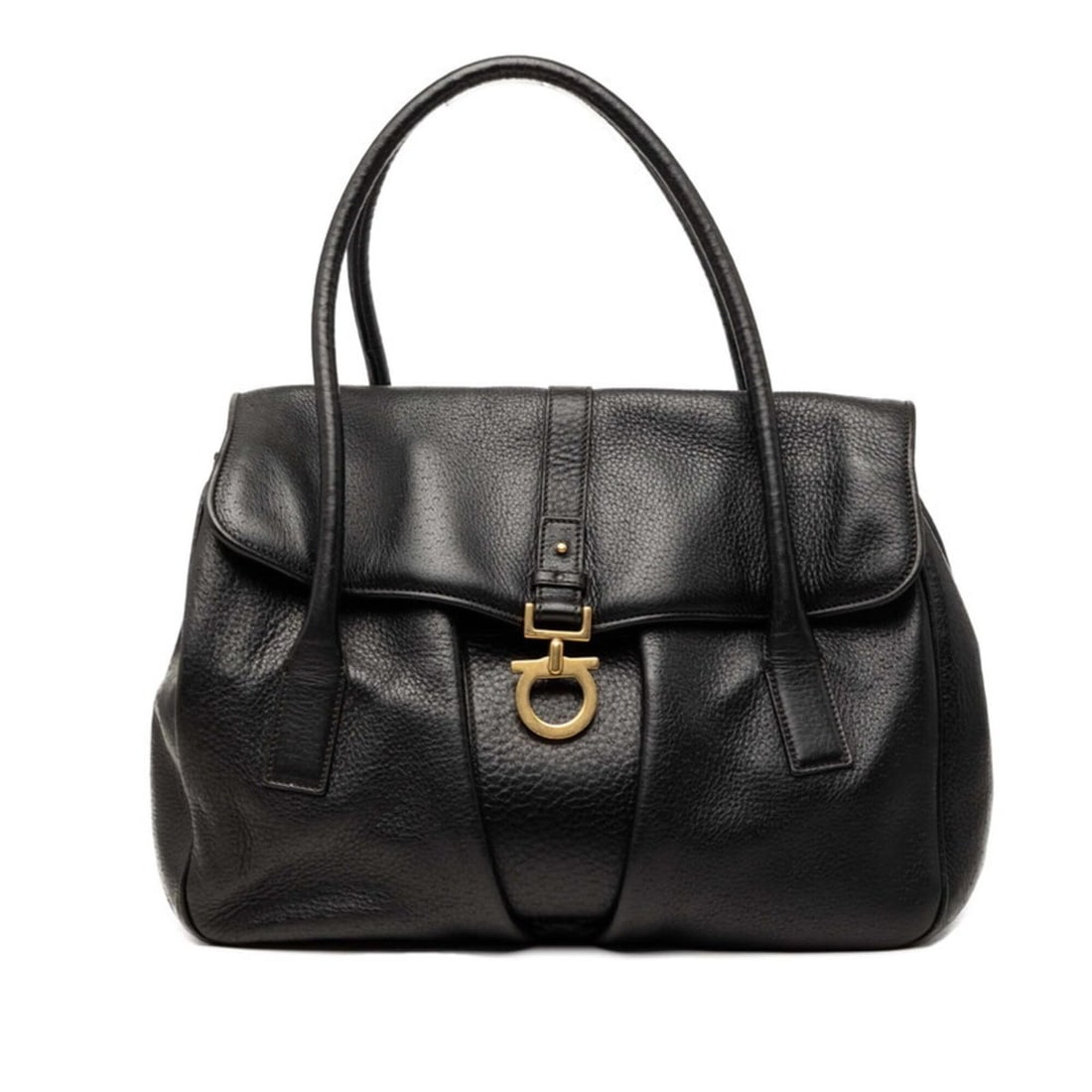 Salvatore Ferragamo Gancini Tote Bag Handbag Black Leather Women's: --- Catalog ---Category: SizeSize (HxWxD): 26cm x 31cm x 14cm / 10.23'' x 12.2'' x 5.51''Category: DesignType: Handbag, Tote bagColor: BlackGender: WomenMaterial: Leather Category: GeneralBrand: Salva