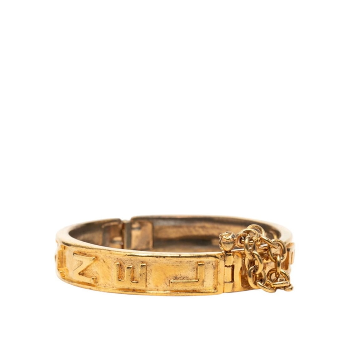 Chanel Vintage Logo Bangle Gold Plated Women's CHANEL (1 of 8)