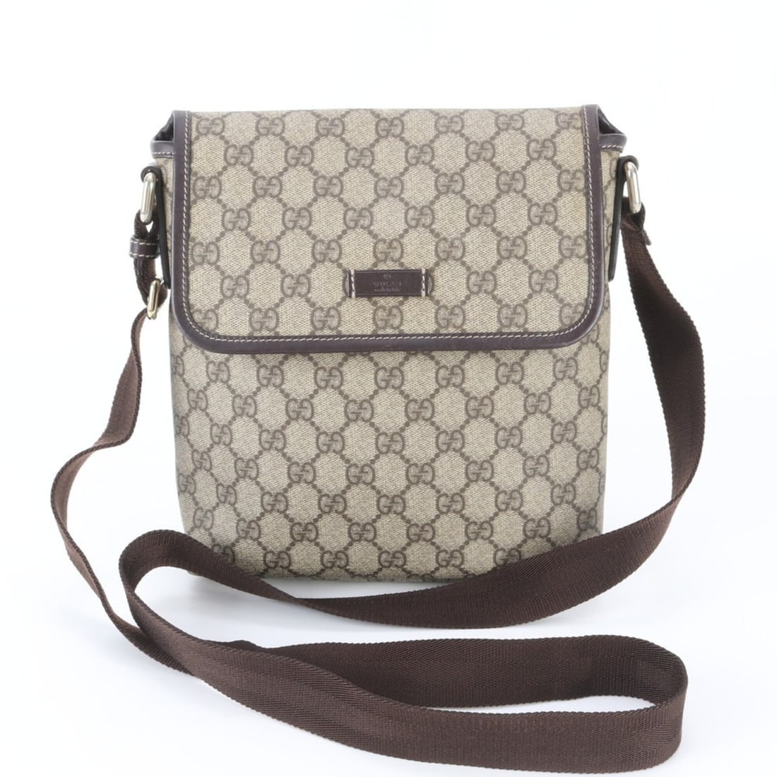 Gucci GG Supreme 223666 Leather Shoulder Bag, Crossbody Messenger Bag for Men: --- Catalog ---Category: SizeSize (HxWxD): 23cm x 22cm x 5cm / 9.05'' x 8.66'' x 1.96''Category: DesignType: Messenger bag, Shoulder bagColor: BeigeGender: MenMaterial: Leather , Coated canvas