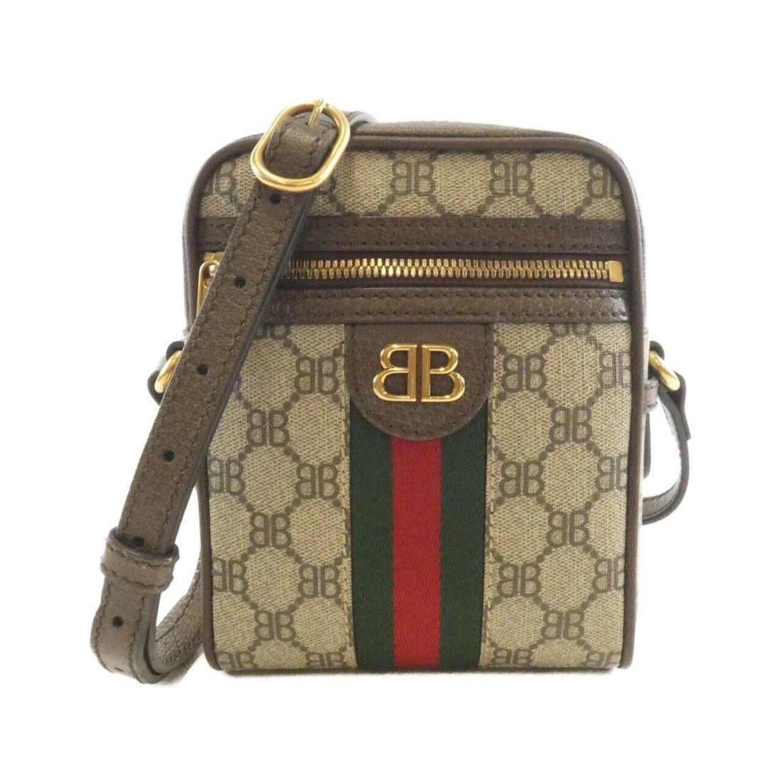 Balenciaga x Gucci Hacker Shoulder Zip Handbag 680129 2103U Bag: --- Catalog ---Category: SizeSize (HxWxD): 18cm x 14cm x 5cm / 7.08'' x 5.51'' x 1.96''Category: DesignType: Handbag, Shoulder bagColor: BeigeGender: WomenMaterial: Coated canvas Category: