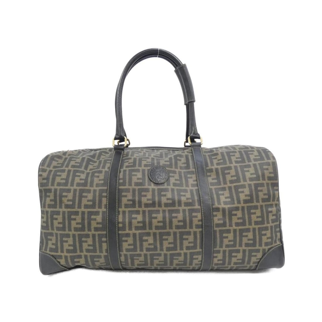 Fendi Boston bag: --- Catalog ---Category: SizeSize (HxWxD): 27cm x 50.5cm x 22cm / 10.62'' x 19.88'' x 8.66''Category: DesignType: Boston bagColor: Black, BrownGender: Women,MenMaterial: Coated canvas Category: