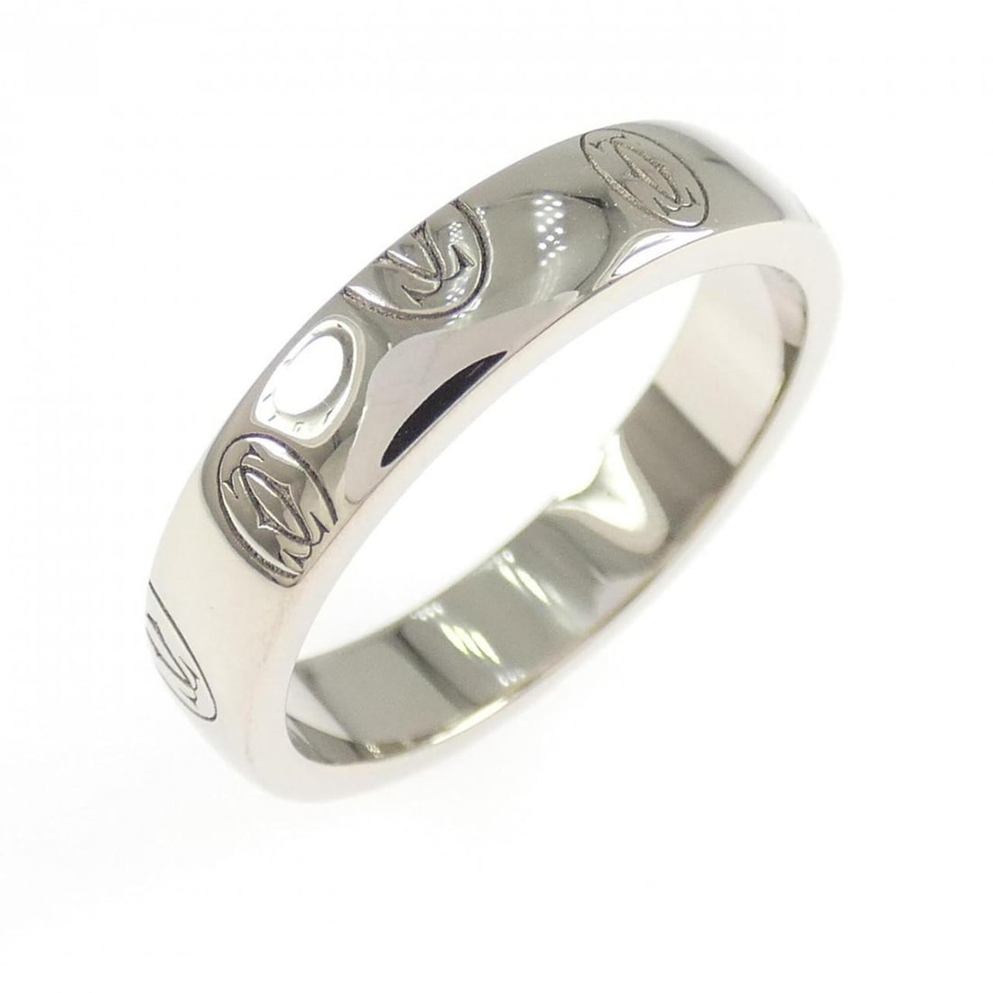 Cartier Happy Birthday Ring: --- Catalog ---Category: SizeWidth: 3.9mm / 0.15''Weight: 5.2g / 0.18oz.JP Size: 11US Size: 6Category: DesignType: Band ringGender: WomenMaterial: White gold (18K)Category: GeneralLine: Happy