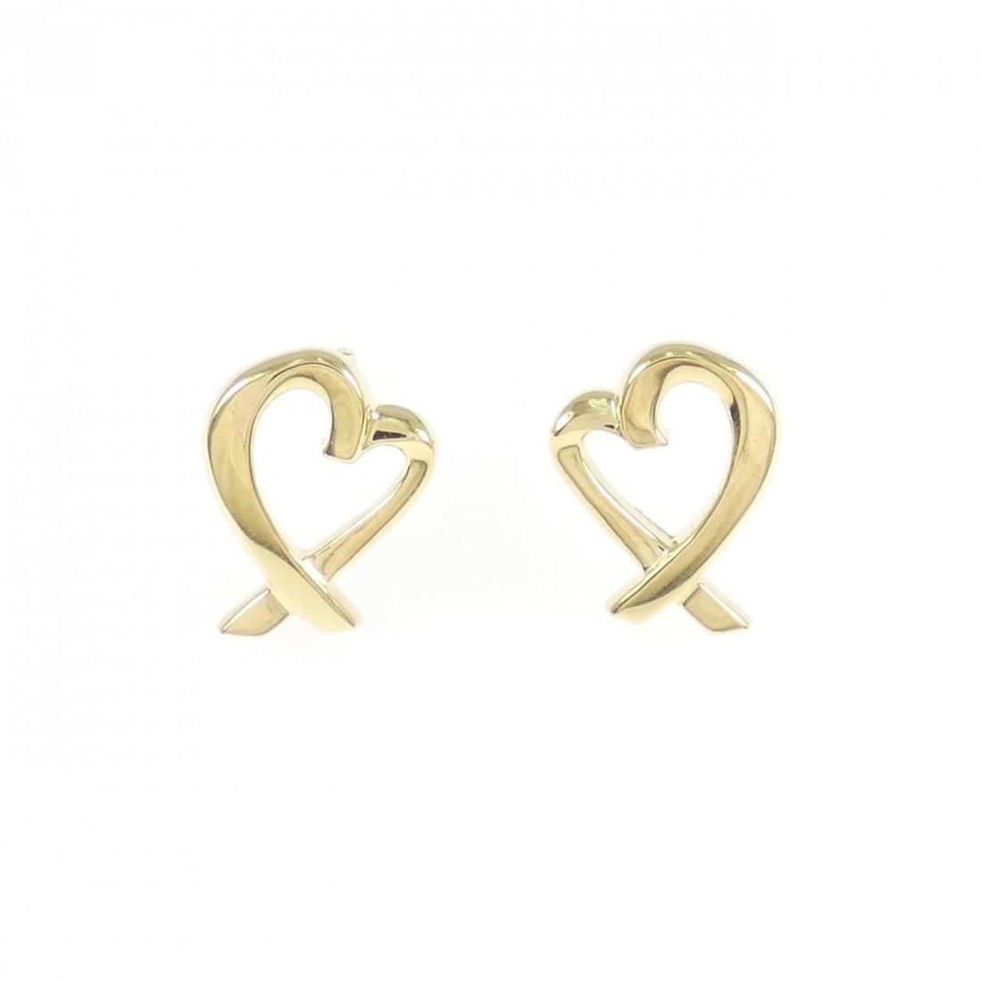 Tiffany Loving Heart Earrings: --- Catalog ---Category: SizeWeight: 2g / 0.07oz.Size (HxWxD): 9.70mm x 7.60mm / 0.38'' x 0.30''Category: DesignType: Stud earringsGender: WomenMaterial: Yellow gold (18K)Category: GeneralLine: