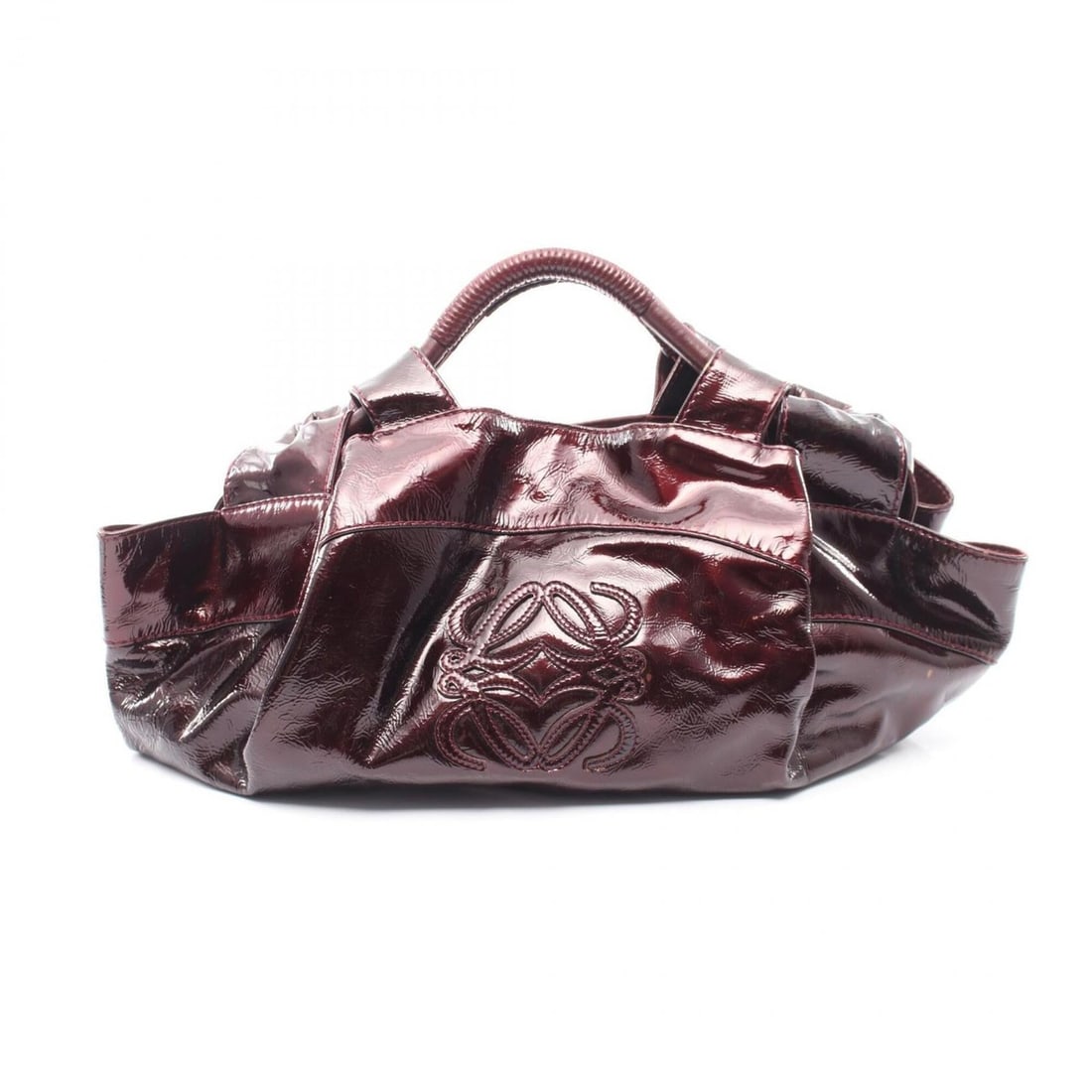 Loewe Nappa Aire Handbag, Patent Leather, Women's, Bordeaux: --- Catalog ---Category: SizeSize (HxWxD): 26cm x 45cm x 22cm / 10.23'' x 17.71'' x 8.66''Category: DesignType: HandbagColor: BordeauxGender: WomenMaterial: Patent leather Category: GeneralBrand: