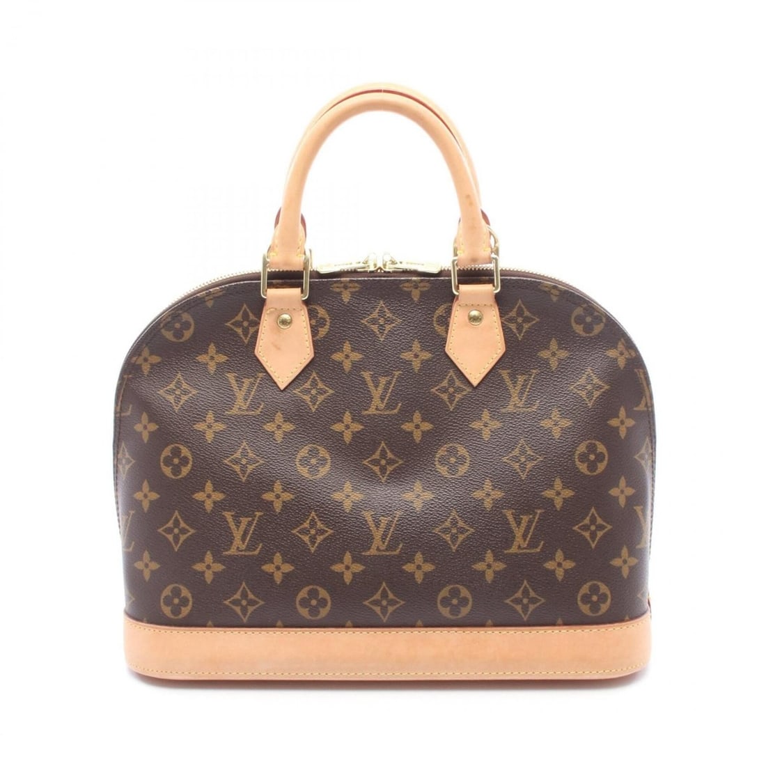 Louis Vuitton Alma Handbag, Coated Canvas and Leather, Monogram Pattern, Women's, Brown, M53151 (1 of 10)