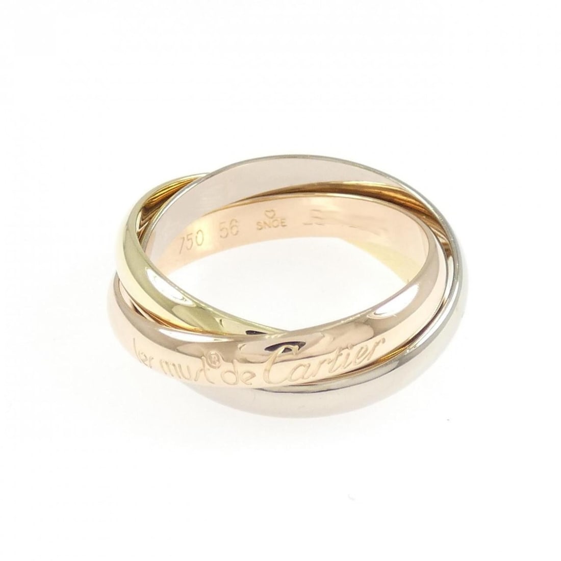 Cartier Trinity Ring: --- Catalog ---Category: SizeUS Size: 8Brand Size: 56Category: DesignType: Band ringGender: Women,MenMaterial: Pink gold (18K), White gold (18K), Yellow gold (18K)Category: GeneralMPN: 40078983Brand: