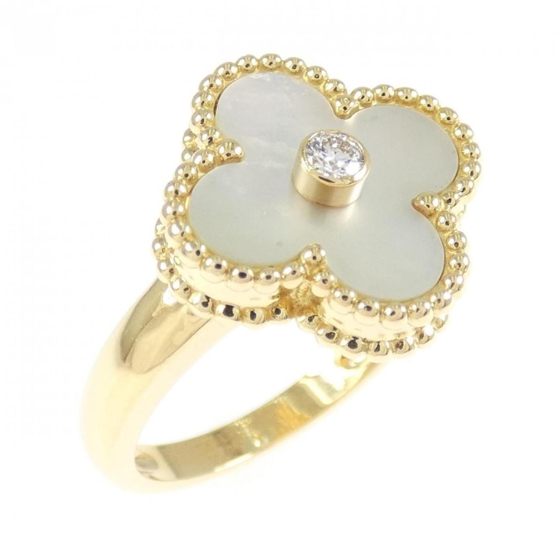 Van Cleef & Arpels Vintage Alhambra Ring: --- Catalog ---Category: SizeUS Size: 6.5Brand Size: 53Category: DesignType: Band ringGender: WomenMaterial: Yellow gold (18K)Category: GeneralMPN: VCARA41100Brand: Van Cleef & Arpels--- Item List