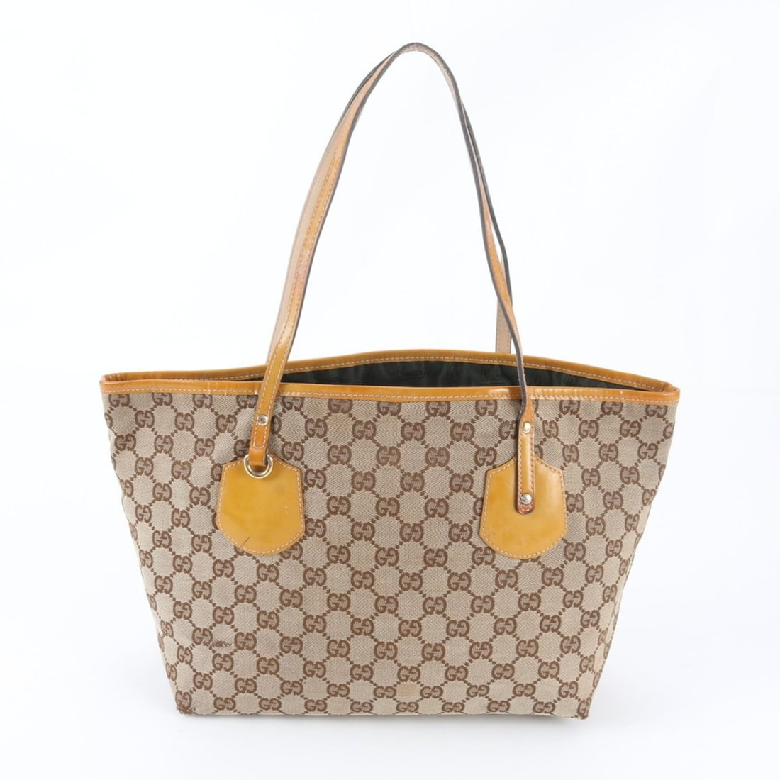 Gucci GG Canvas Jolie 211976 Leather Tote Bag Handbag Shoulder for Women: --- Catalog ---Category: SizeSize (HxWxD): 22cm x 27cm x 13cm / 8.66'' x 10.62'' x 5.11''Category: DesignType: Handbag, Shoulder bag, Tote bagColor: Beige, YellowGender: WomenMaterial: Leather ,