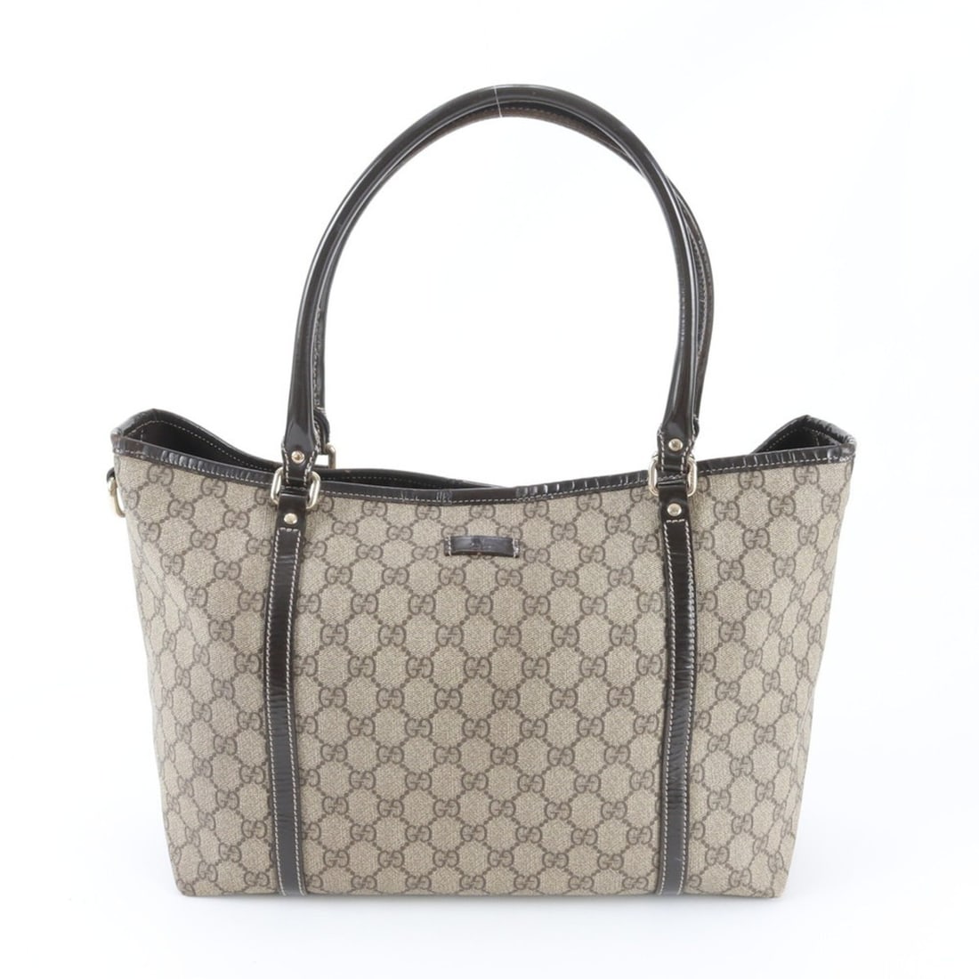Gucci GG Supreme 197953 Leather Tote Bag, Handbag, Shoulder Women's: --- Catalog ---Category: SizeSize (HxWxD): 25cm x 33cm x 15cm / 9.84'' x 12.99'' x 5.9''Category: DesignType: Handbag, Shoulder bag, Tote bagColor: Beige, BrownGender: WomenMaterial: Leather , Coated