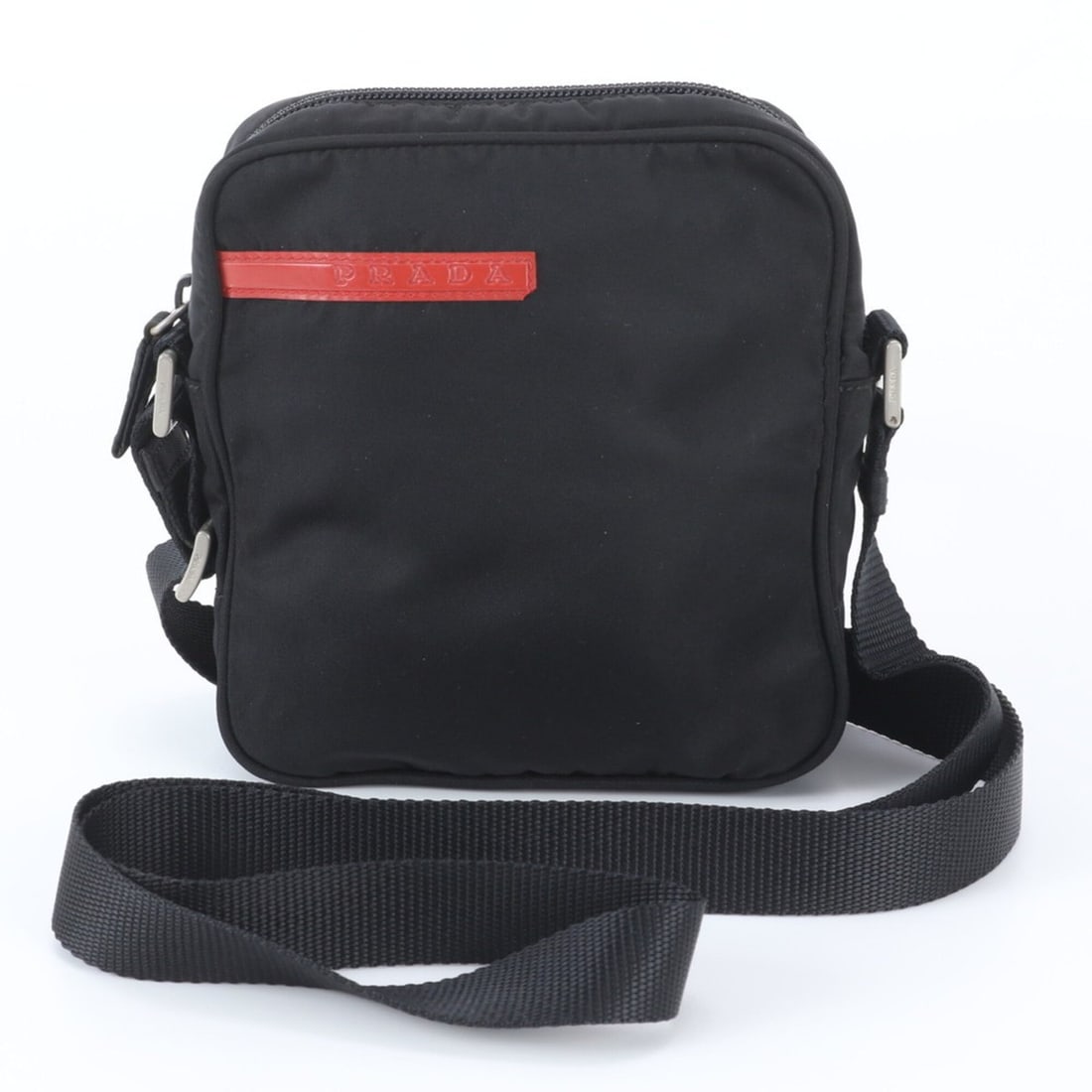 Prada Tessuto Nylon Leather x Shoulder Bag, Crossbody Messenger Black, Men's: --- Catalog ---Category: SizeSize (HxWxD): 17cm x 15cm x 5cm / 6.69'' x 5.9'' x 1.96''Category: DesignType: Shoulder bagColor: BlackGender: MenMaterial: Nylon , Leather Category: GeneralBrand: