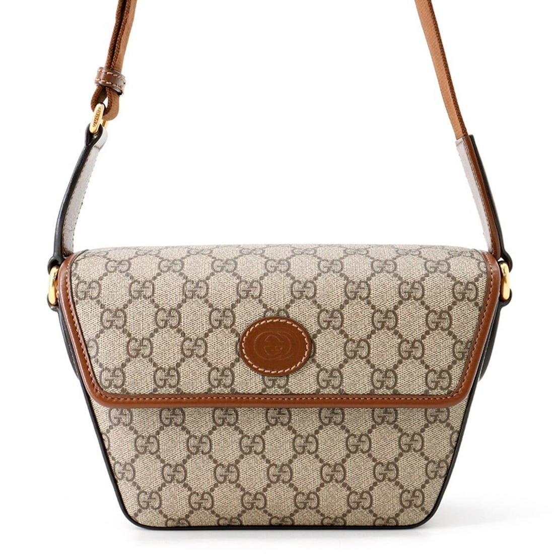Gucci Shoulder Bag GG Supreme Leather 715767 GUCCI Handbag: --- Catalog ---Category: SizeWeight: 670g / 1.47lb.Size (HxWxD): 16cm x 17cm x 7cm / 6.29'' x 6.69'' x 2.75''Strap Length: 77cm - 116cm / 30.31'' - 45.66''Category: DesignType: Handbag, Shoulder bagCo