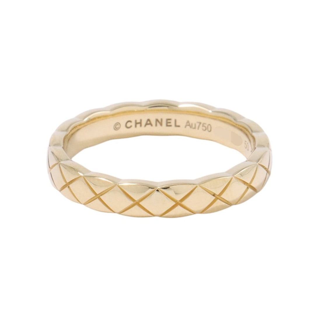 Chanel Coco Crush Collection Mini Ring, 18K Yellow Gold, Ring Size 50, J11794. (CHANEL ring, (1 of 8)