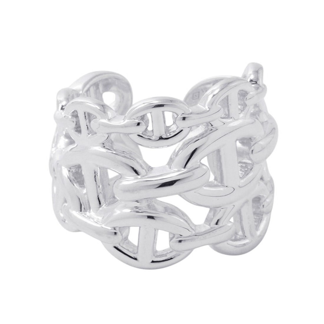 Hermes Ring Chaine d'Ancre Enchainee GM SV925 Silver Size 51 HERMES (1 of 11)