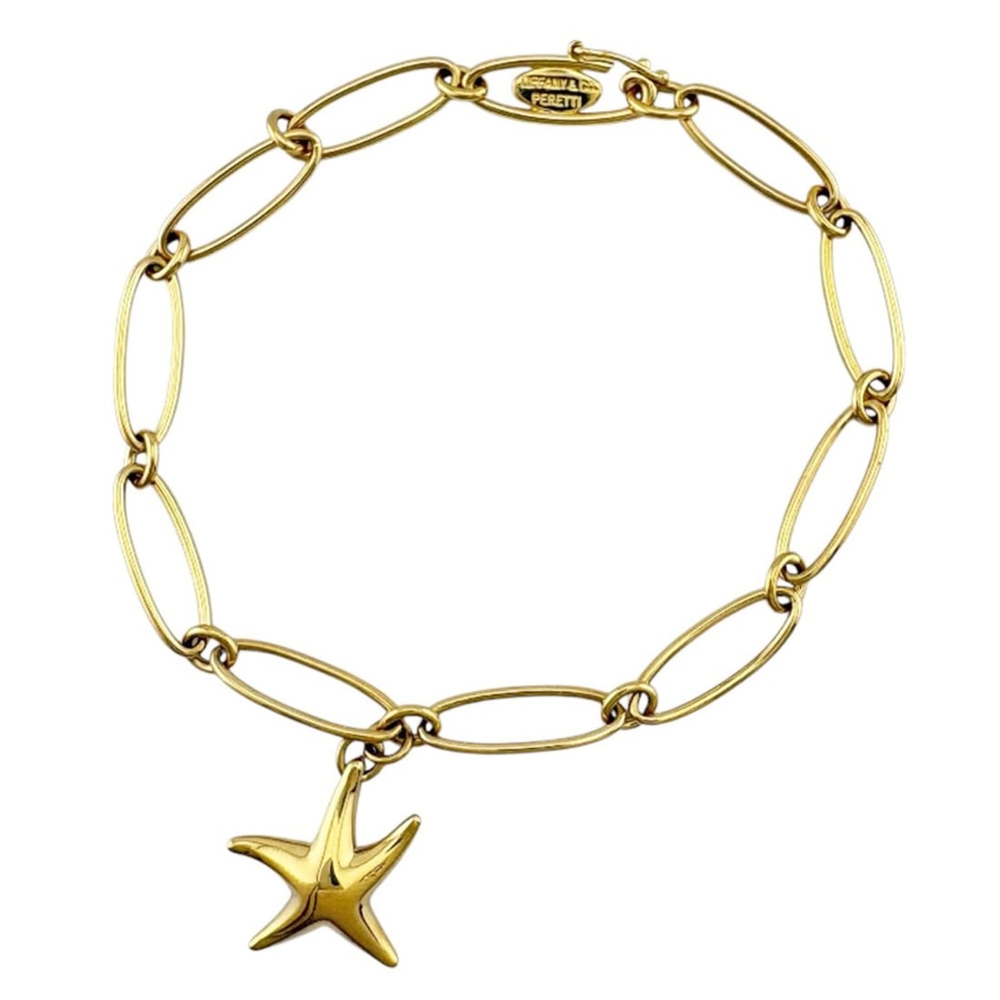 Tiffany & Co. Starfish Bracelet, 18K Yellow Gold, Women's, Pre-owned.: --- Catalog ---Category: PackNumber in Pack: 1Category: SizeLength: 18cm / 7.08''Category: DesignType: Charm braceletColor: Yellow goldGender: WomenMaterial: Yellow gold (18K)Category: GeneralBrand: T