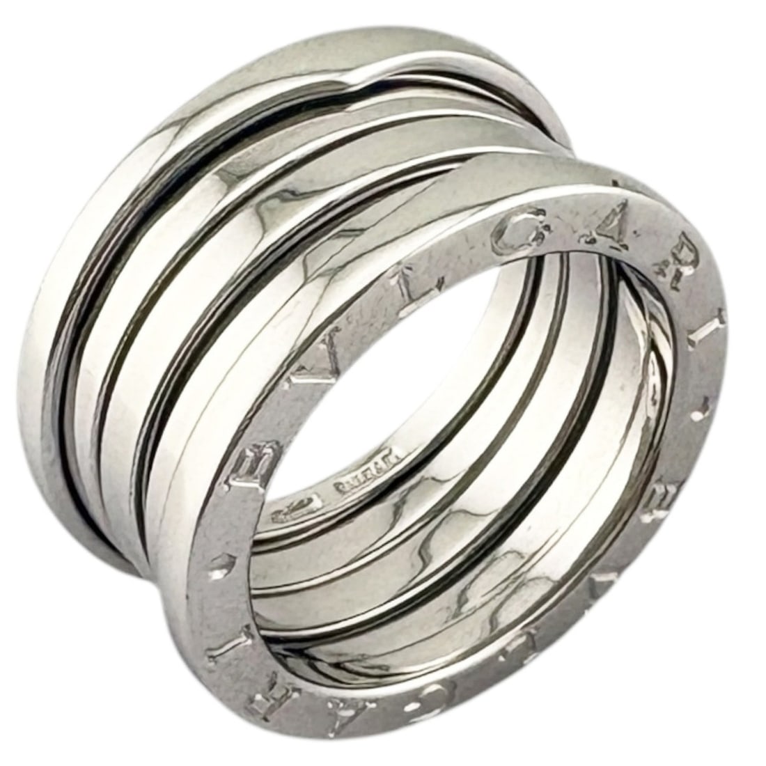 Bvlgari Bulgari B-zero.1 4-band ring, 1, 18K white gold, women's, pre-owned.: --- Catalog ---Category: PackNumber in Pack: 1Category: SizeJP Size: 13US Size: 6.5Category: DesignType: Band ringColor: White goldGender: WomenMaterial: White gold (18K)Category: GeneralBrand: Bvlgar
