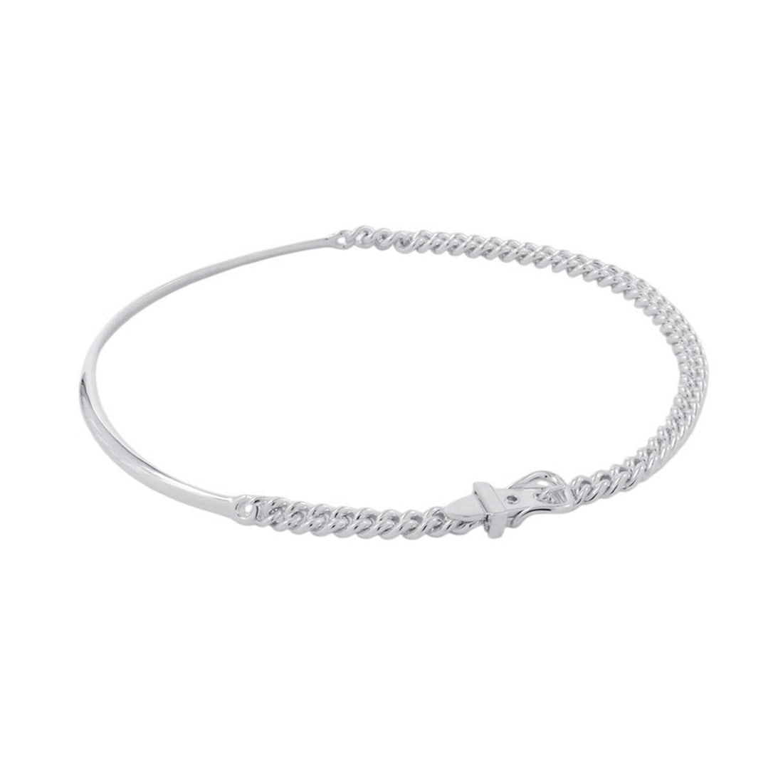 Hermes Necklace Boucles Sellier Inflexible SV925 Silver Size PM 44 HERMES (1 of 9)