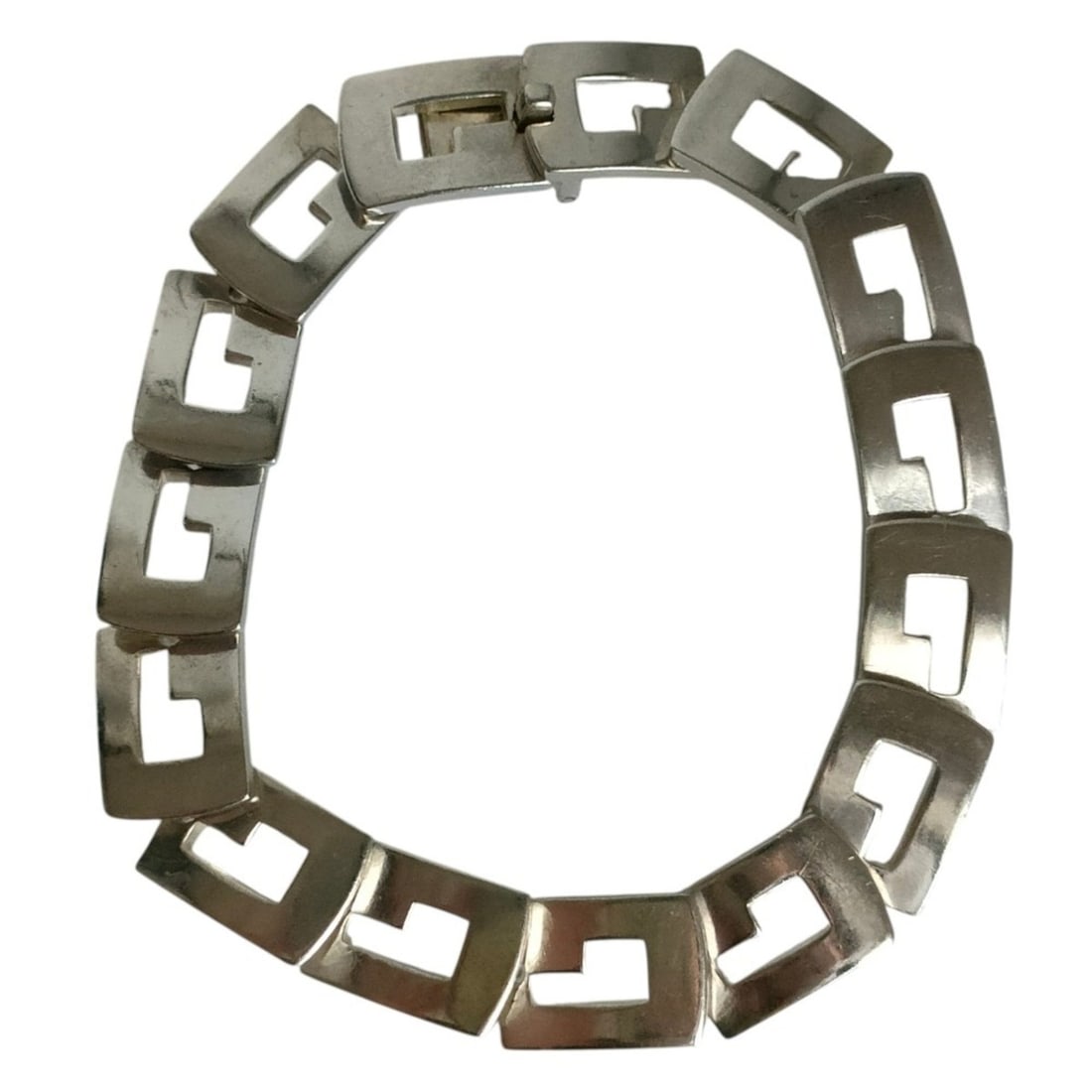 GUCCI Vintage 925 G Logo Link Bracelet, Silver, Men's & Women's: --- Catalog ---Category: SizeLength: 22cm / 8.66''Category: DesignType: Link braceletColor: SilverGender: Men,WomenMaterial: Silver 925Category: GeneralBrand: Gucci--- Item List ---Section: ConditionR