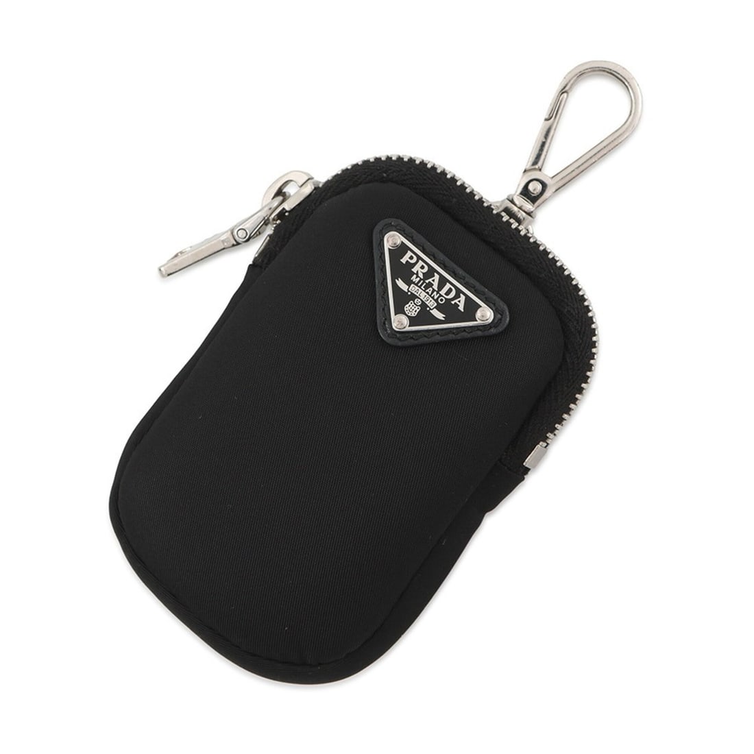 Prada handbag pouch, triangle design, Re-Nylon mini nylon, 1TT119, PRADA, black. PRADA. (1 of 14)