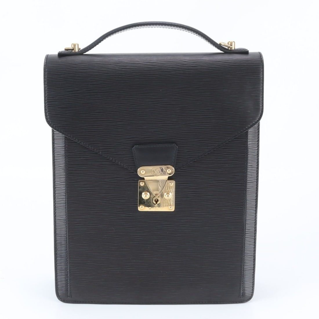 Louis Vuitton Epi Leather Handbag Briefcase, Black, Men's (1 of 9)