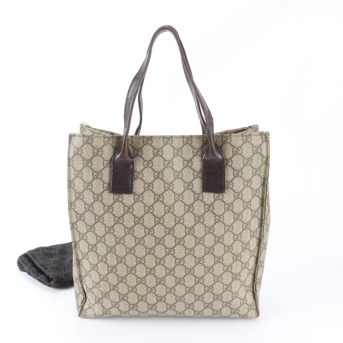 Gucci GG Supreme 91249 Leather Tote Bag Handbag Shoulder for Men: --- Catalog ---Category: SizeSize (HxWxD): 31cm x 30cm x 13cm / 12.2'' x 11.81'' x 5.11''Category: DesignType: Handbag, Tote bagColor: Beige, BrownGender: MenMaterial: GG Supreme Category: GeneralMPN: